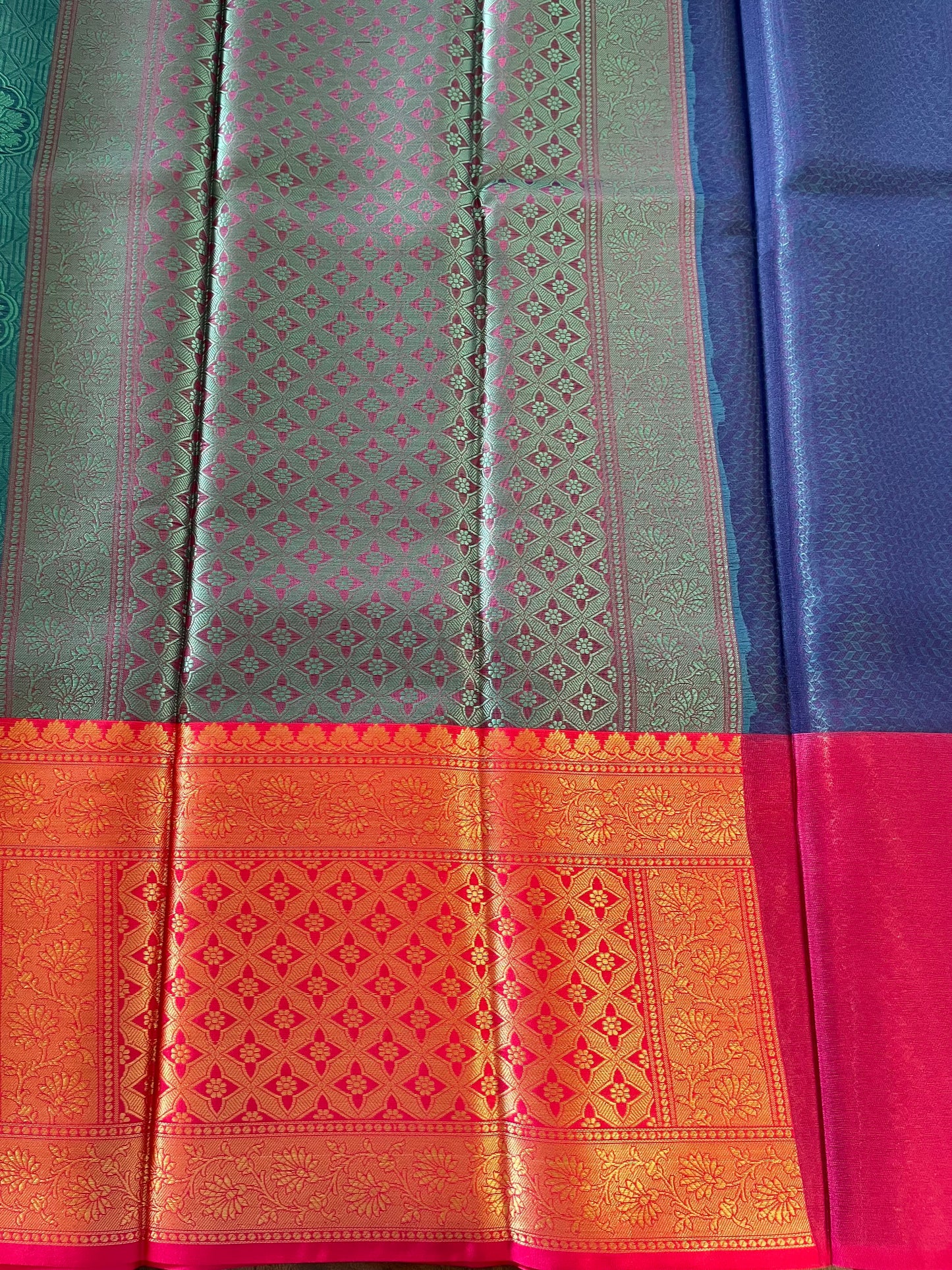 Brocade Semi-Silk Saree - (Code 010)