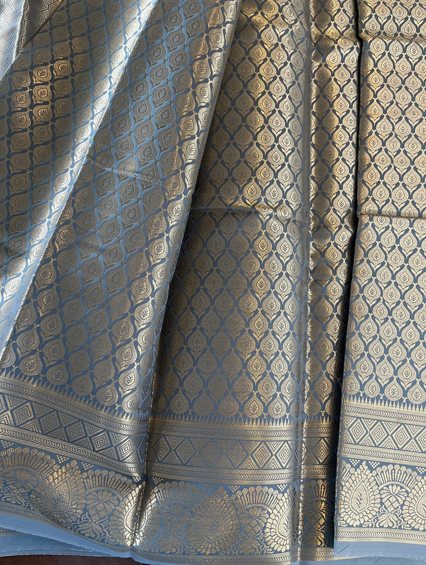 Brocade Cotton Semi-Silk Saree - (Code 016)