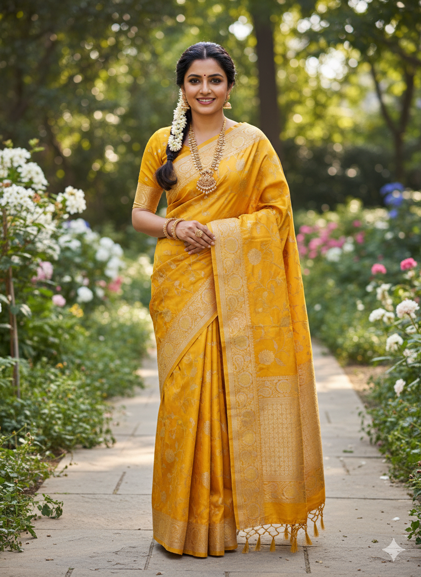 Banarasi Satin Saree - (Code 034)