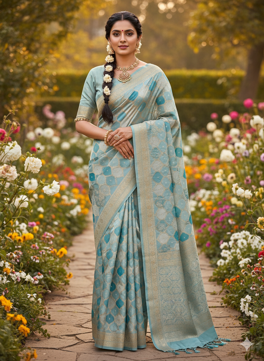 Chiffon Satin Saree - (Code 040)