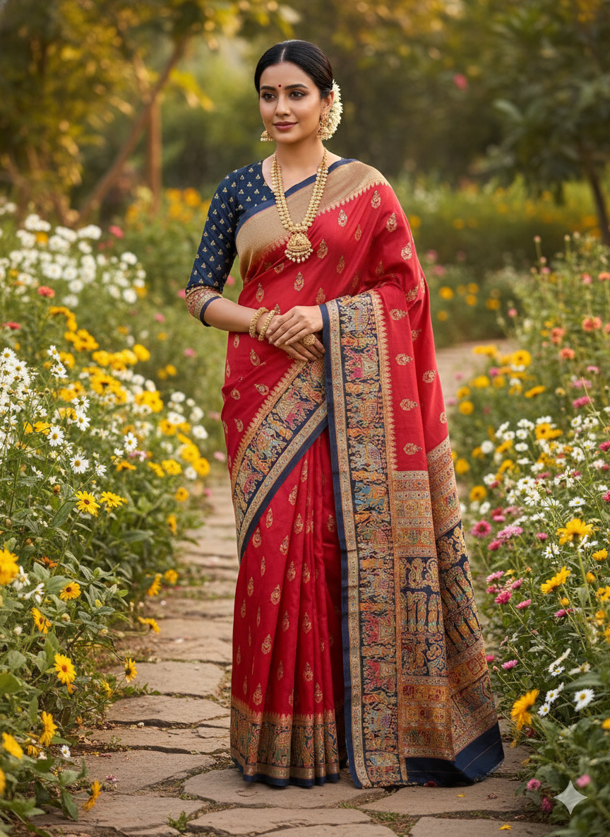 Raw Soft Silk Saree - (Code 052)