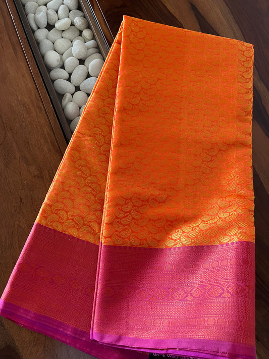 Brocade Semi-Silk Saree - (Code 020)