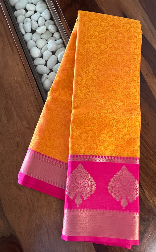 Brocade Semi-Silk Saree - (Code 022)