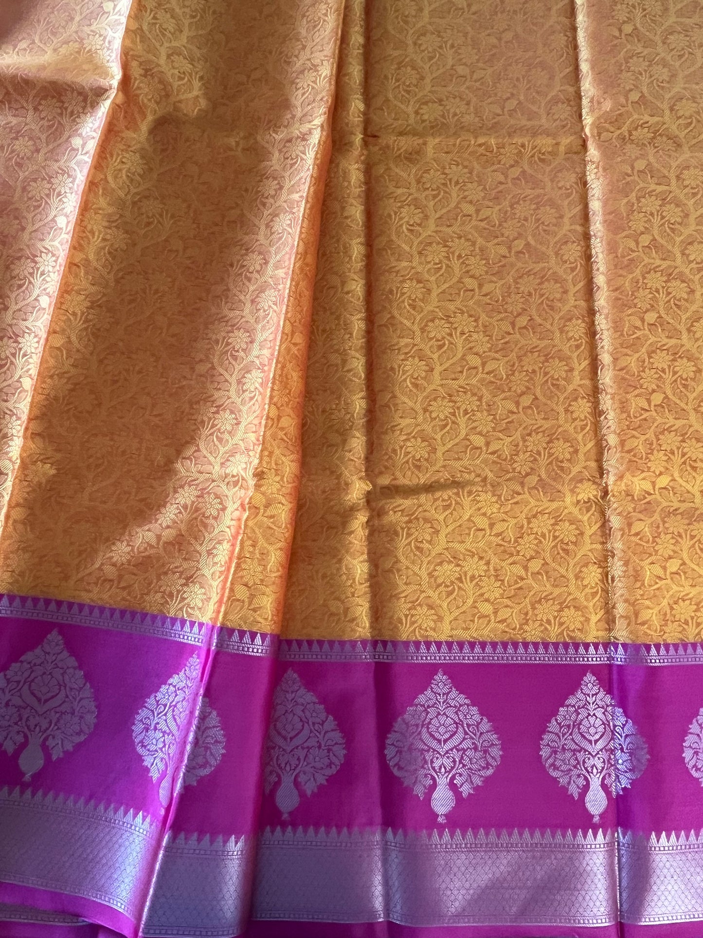 Brocade Semi-Silk Saree - (Code 022)