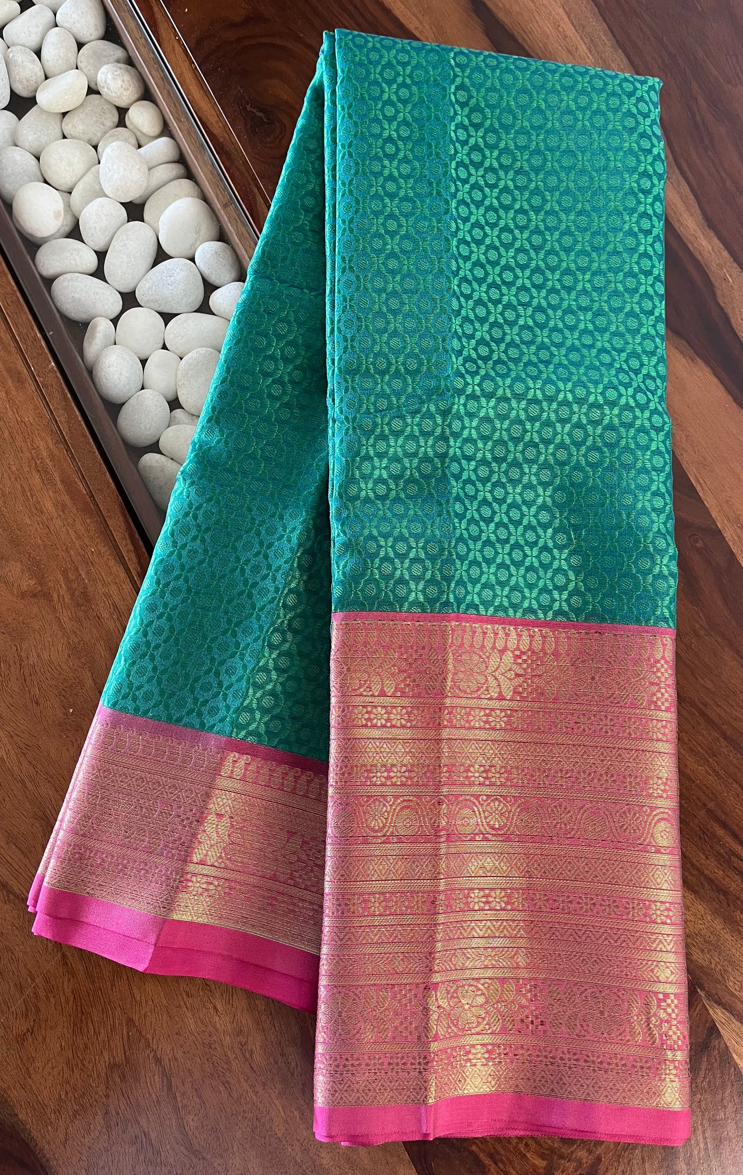 Brocade Semi-Silk Saree - (Code 007)