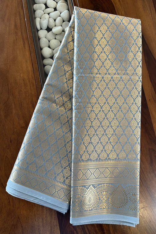 Brocade Cotton Semi-Silk Saree - (Code 016)