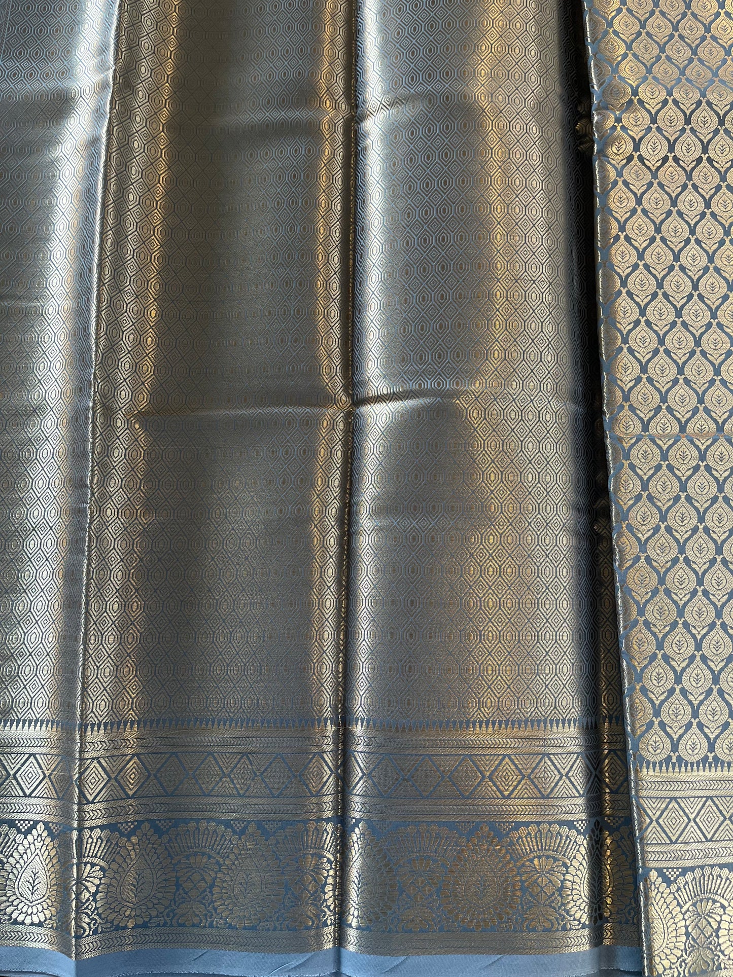 Brocade Cotton Semi-Silk Saree - (Code 016)
