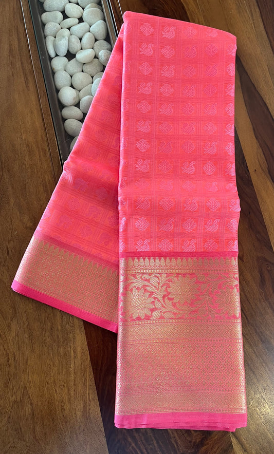 Brocade Semi-Silk Saree - (Code 018)