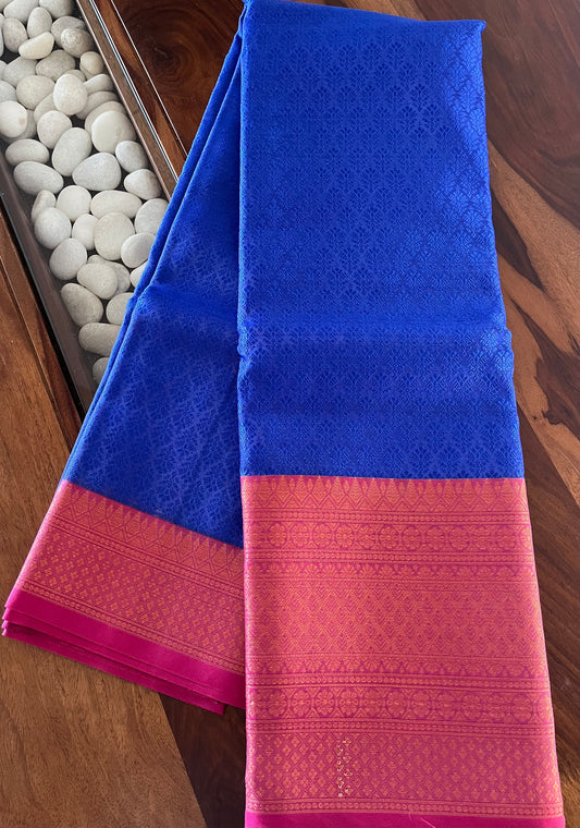 Brocade Semi-Silk Saree - (Code 002)