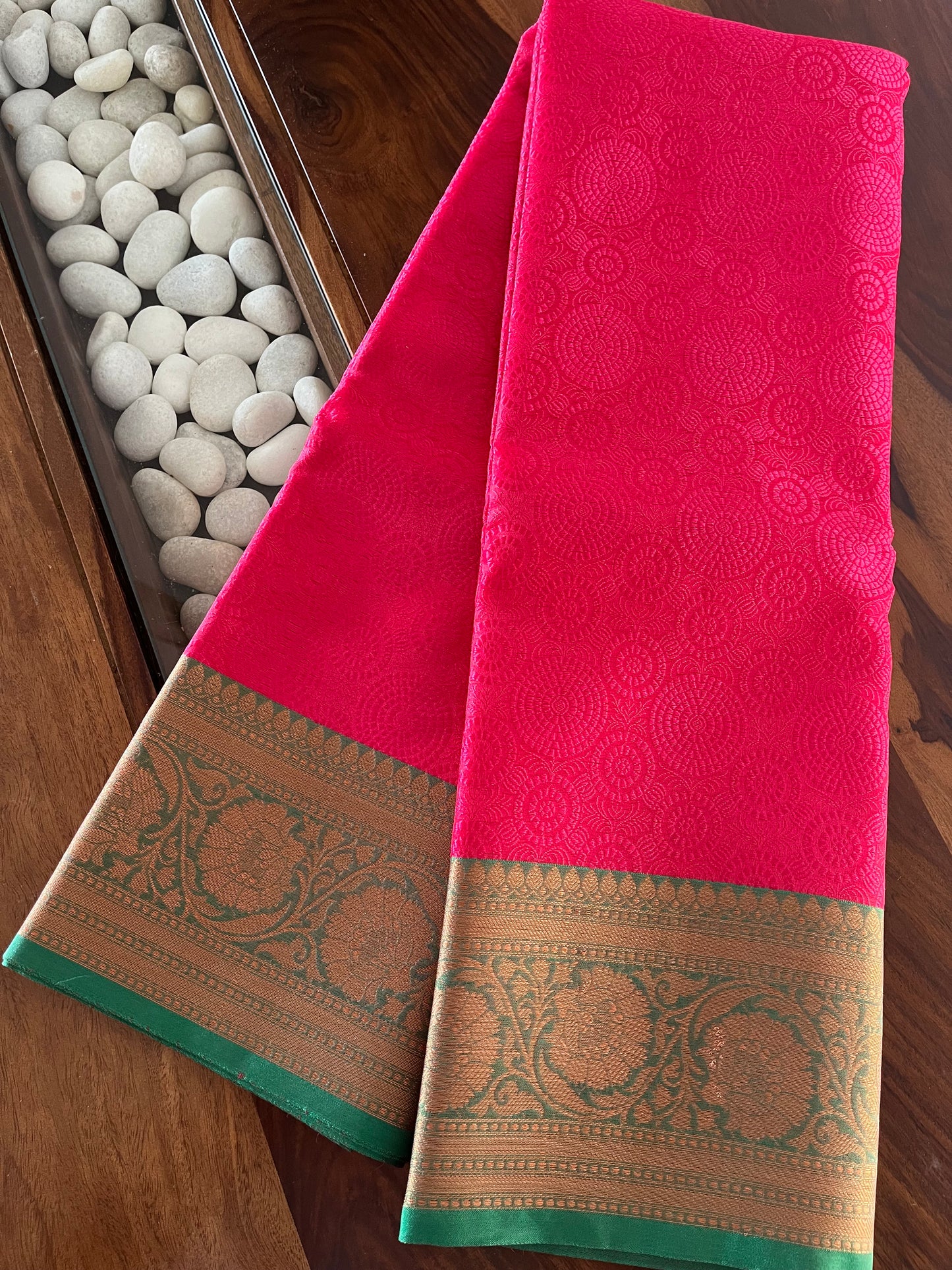 Brocade Semi-Silk Saree - (Code 003)